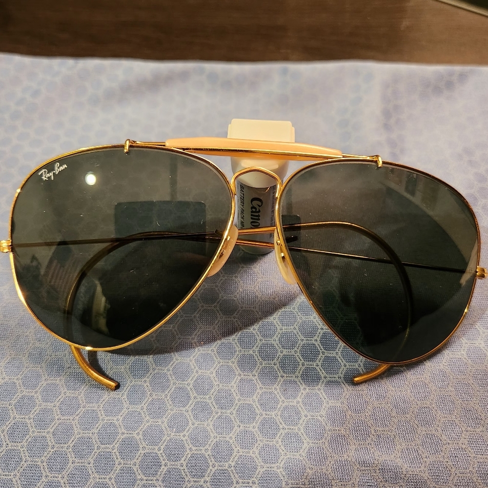 VINTAGE 80's BAUSCH & LOMB RAY-BAN 62□14MM G15 OUTDOORSMAN II AVIATOR SUNGLASSES